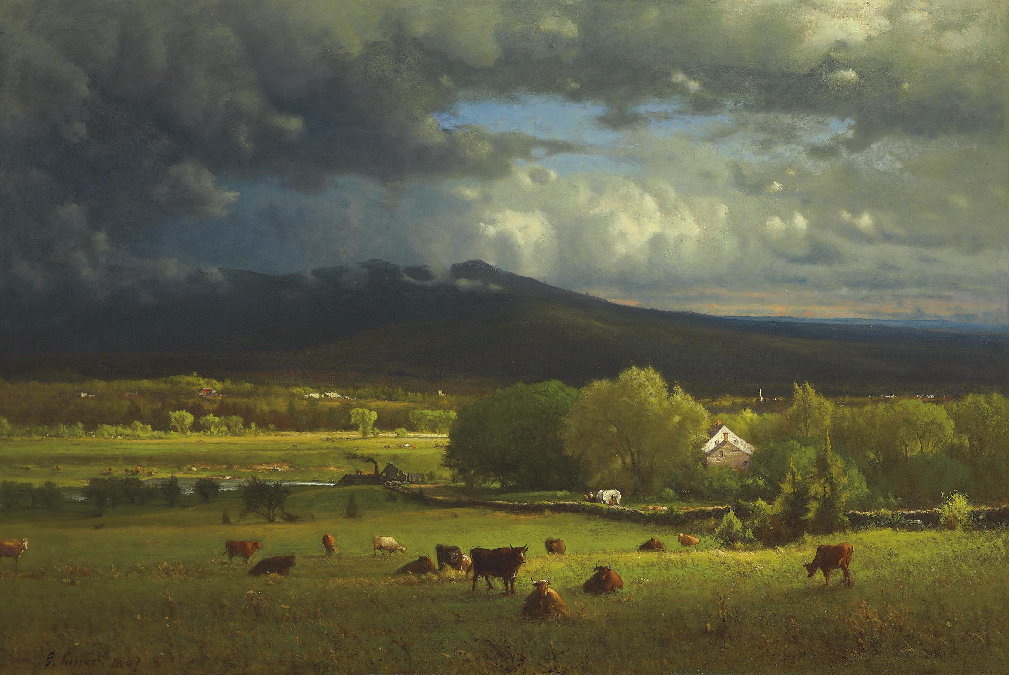 George Inness - Sunset on the River