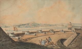 George Isham Parkyns - Halifax, Nova Scotia, from Georges Island, c.1795