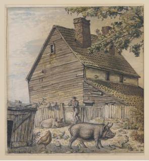 George J. Charlton - A lazy day in the farmyard; and Sailing in the sun, Rowhedge