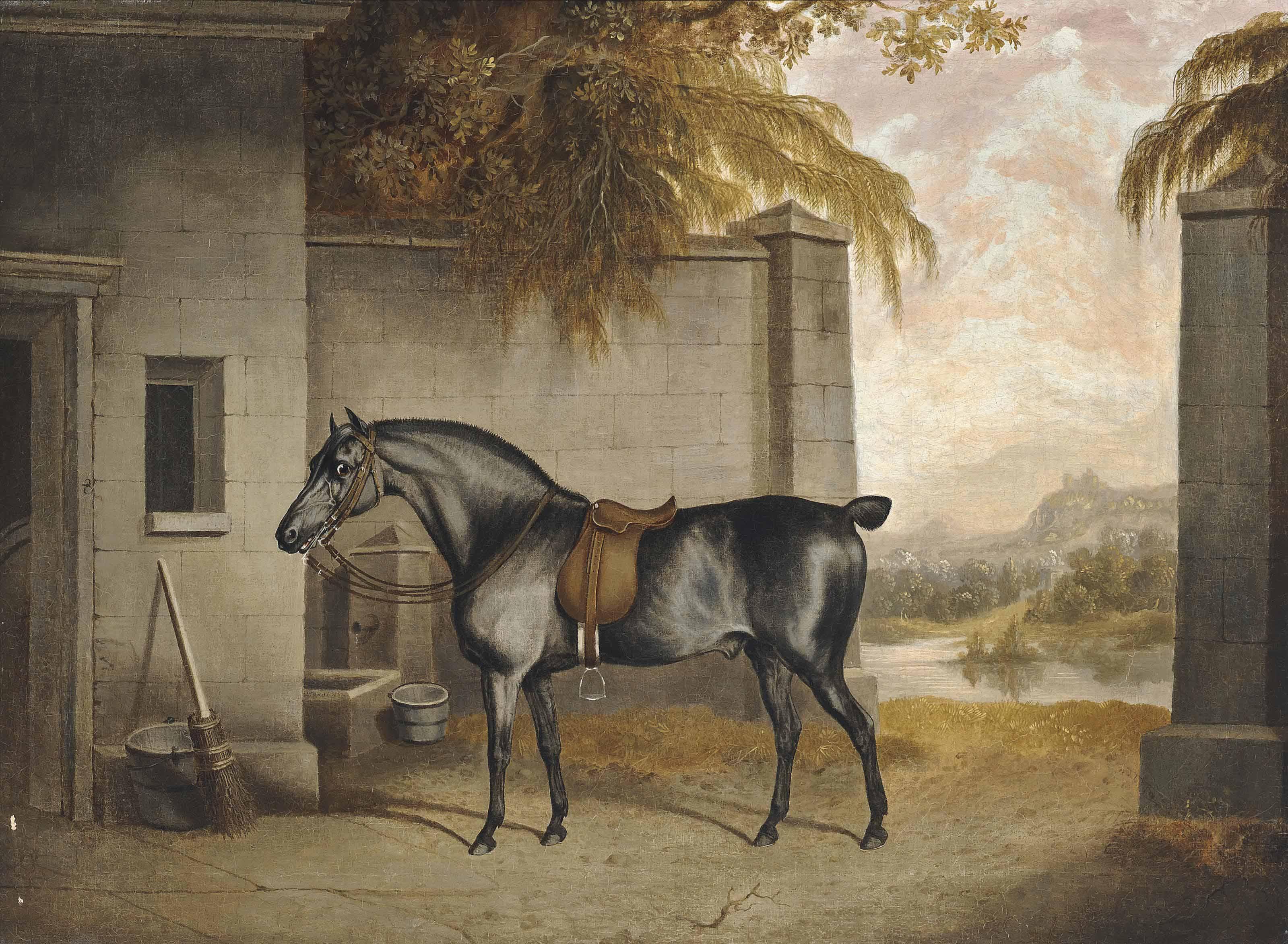 George Jackson - Black Hunter In The Stableyard