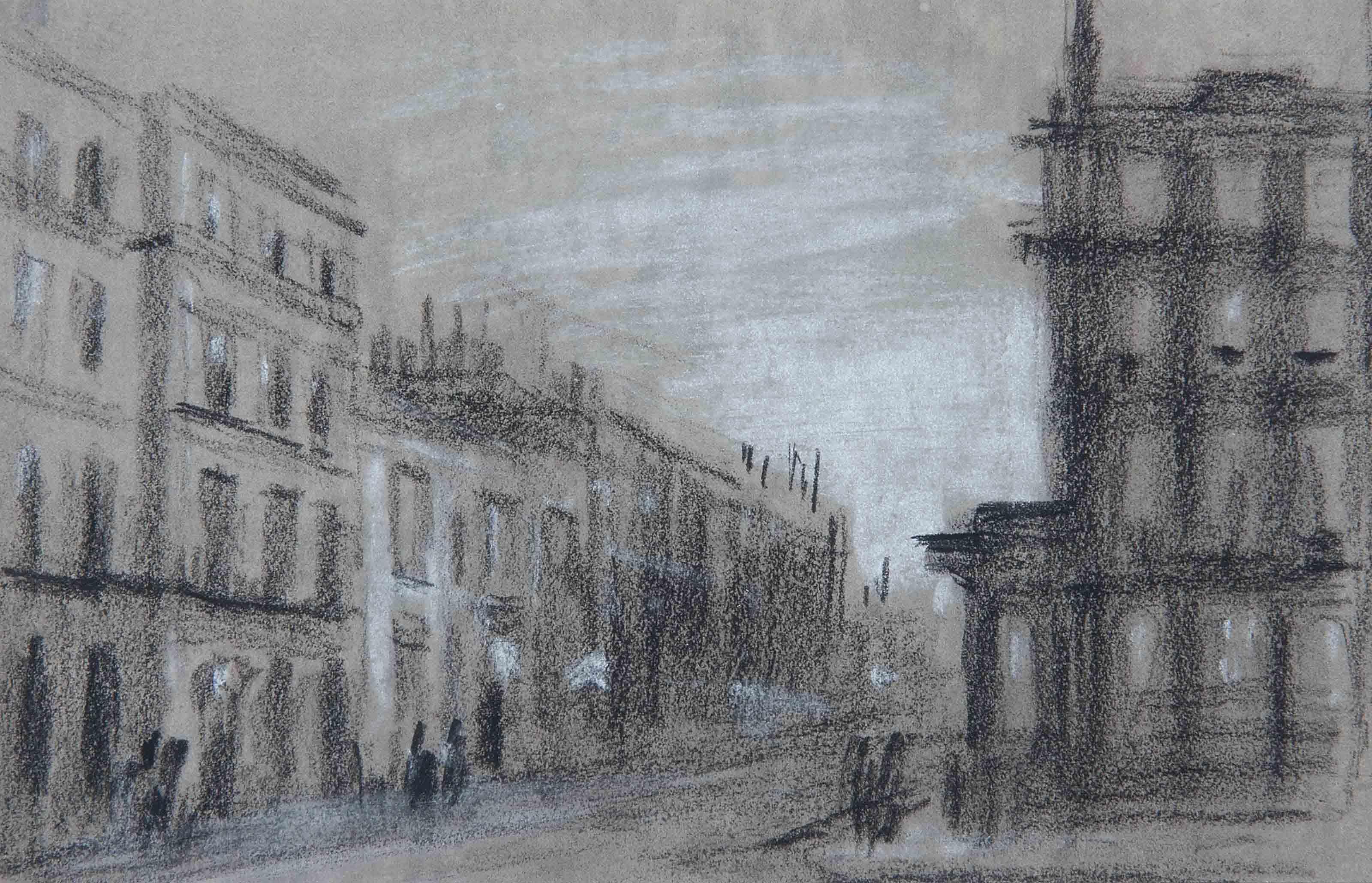 George James Rowe - Pall Mall, London (illustrated); and A London street by lamplight