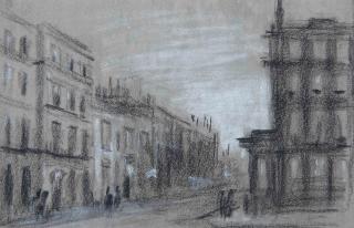 George James Rowe - Pall Mall, London (illustrated); and A London street by lamplight