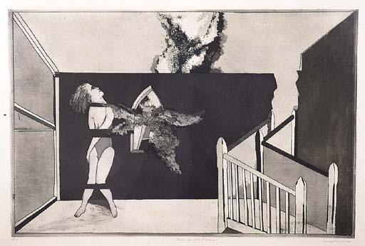 George Joseph Victor Baldessin - Personages with Staircases