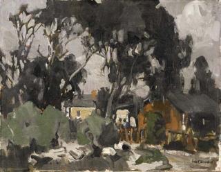 George Kennedy Brandriff - Houses Among the Eucalyptus