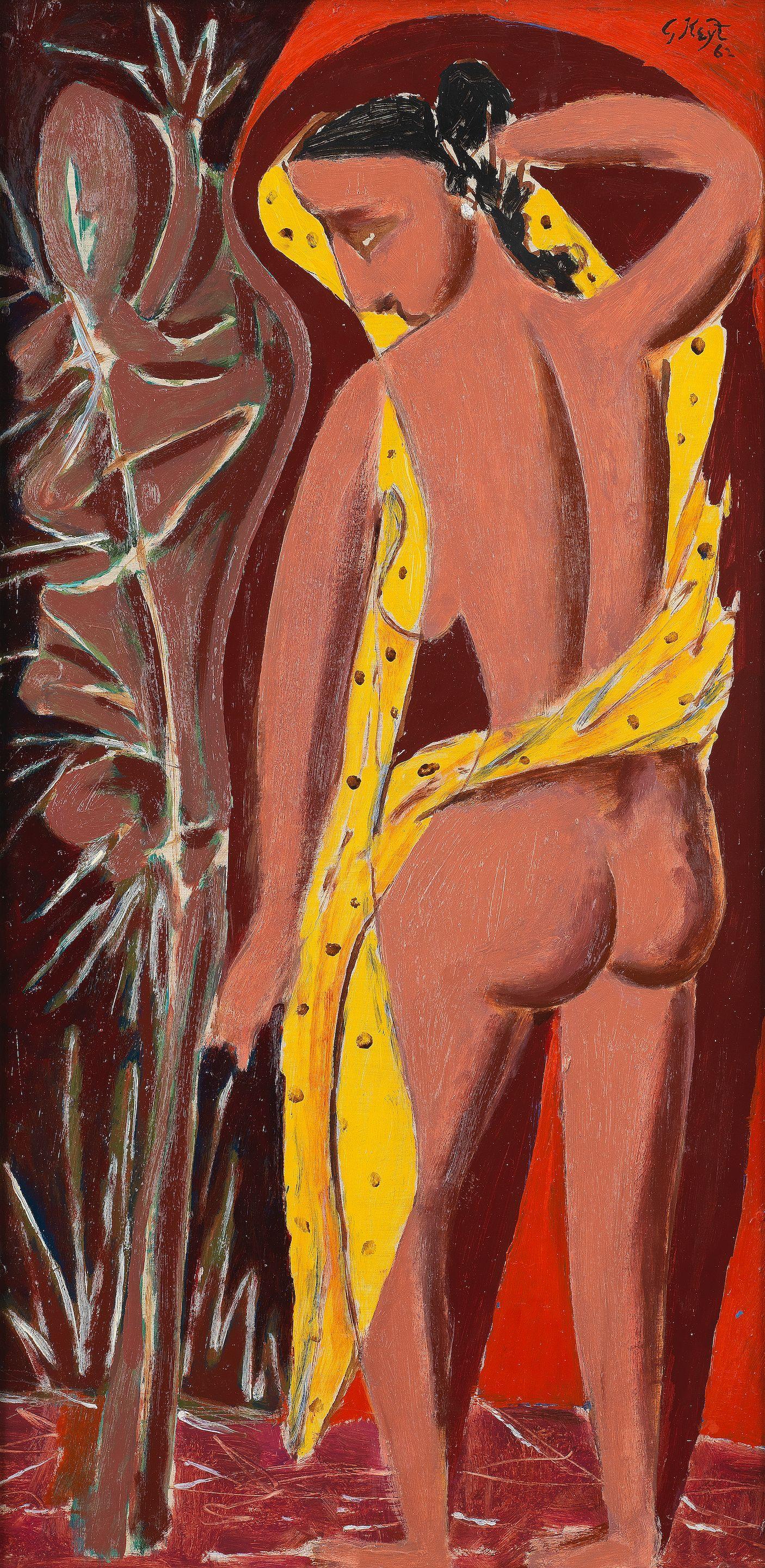 George Keyt - Girl And Cactus