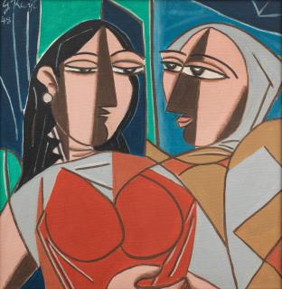 George Keyt - Maya and Radha