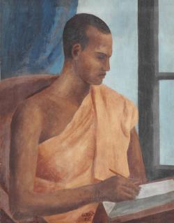 George Keyt - Portrait of Pinnawela Dhirananda