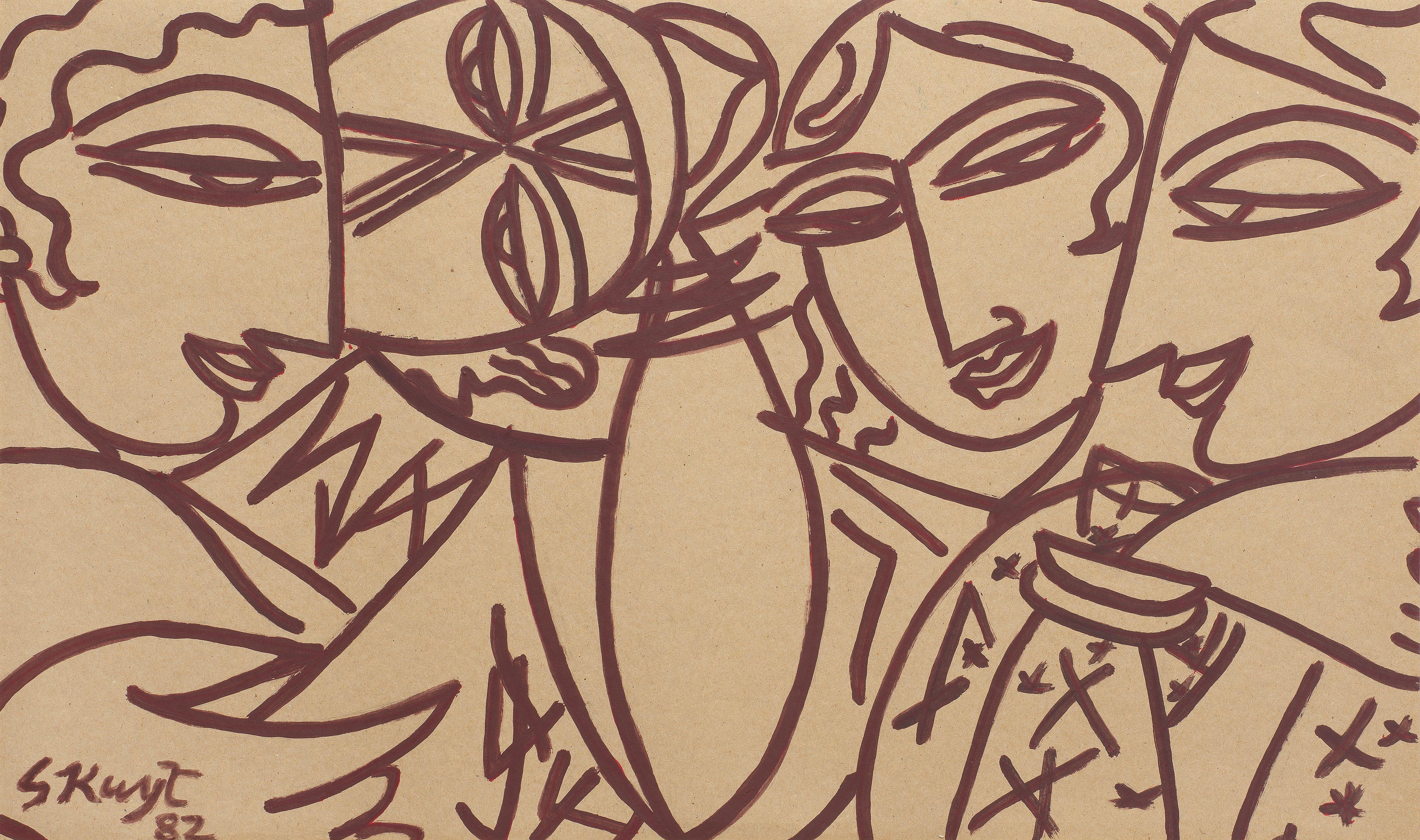 George Keyt - Untitled (Female Heads)