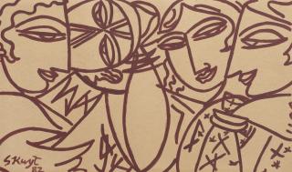 George Keyt - Untitled (Female Heads)