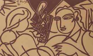 George Keyt - Untitled (Friends)