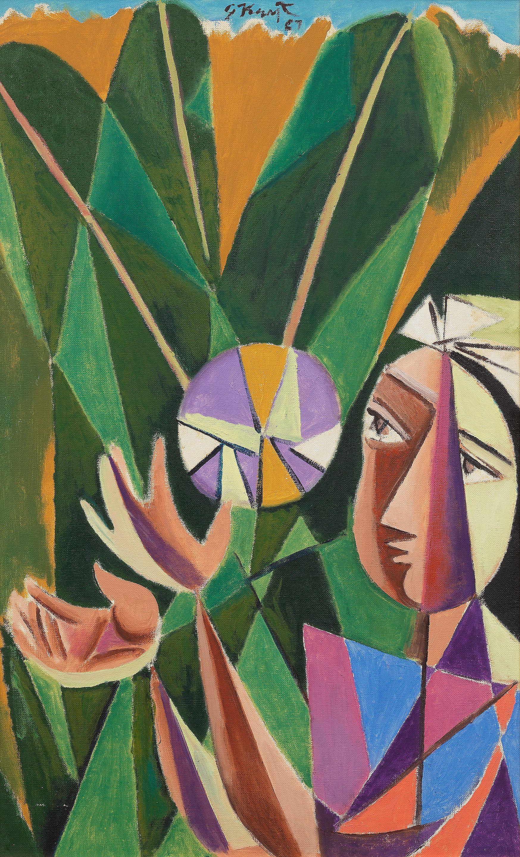 George Keyt - Untitled (Girl with Ball)