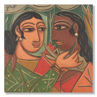 George Keyt - Untitled (Lovers)