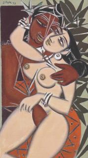 George Keyt - Untitled (Lovers)