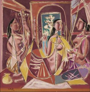 George Keyt - Untitled (Musicians)