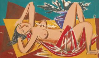 George Keyt - Untitled (Reclining Lady)