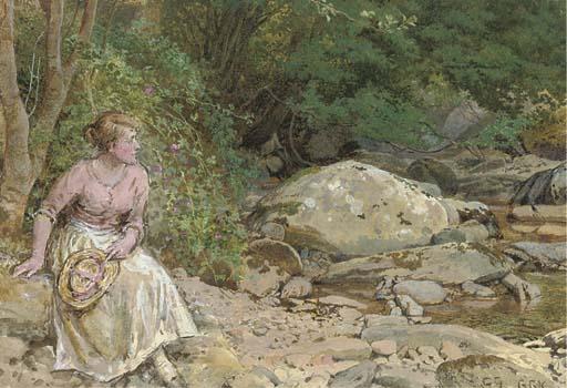 George Kilburne, Jun. - Lost In Thought By A Rockpool