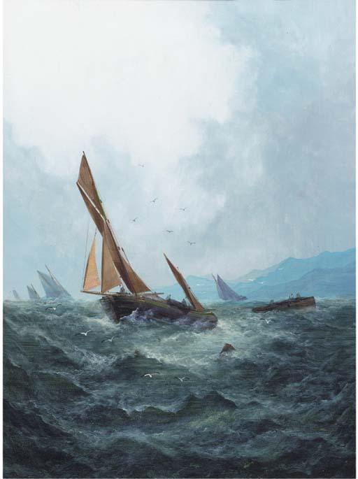 George Knight - Heading Out To The Fishing Grounds (Illustrated); And Returning With The Day\'S Catch