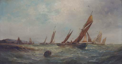 George Knight - The fishing fleet heading out; and The fishing fleet running into harbour