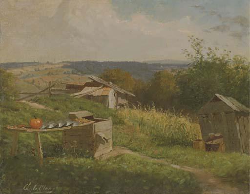 George Lafayette Clough - Landscape With Pumpkin