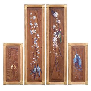 George Lambert - Australian Four Decorative Wood Panels