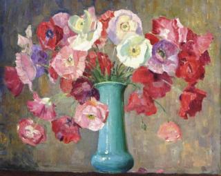 George Laurence Nelson - Still life with flowers