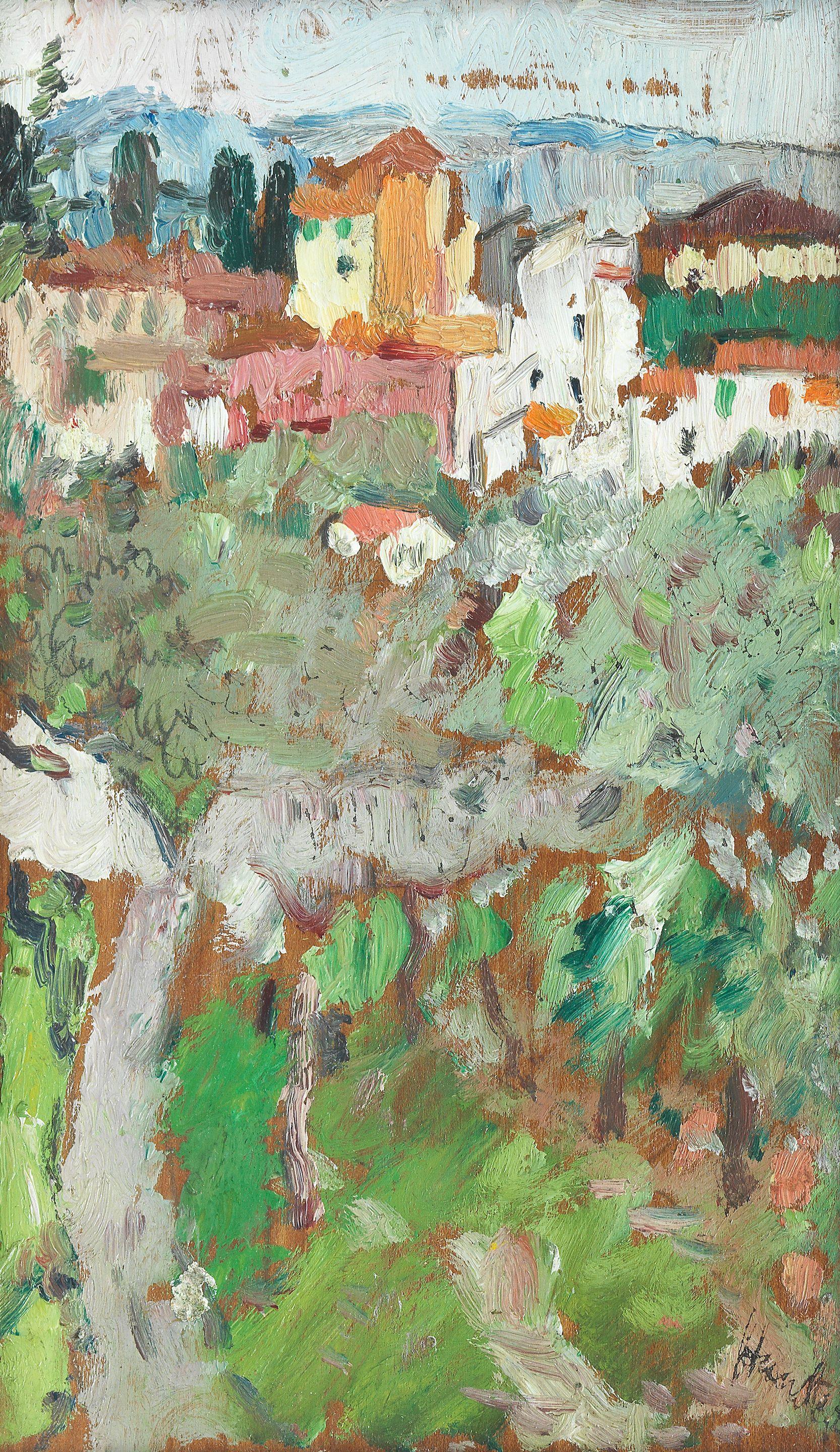 George Leslie Hunter - Continental Village Painted circa 1922-1923