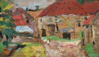 George Leslie Hunter - Cottages in Fife