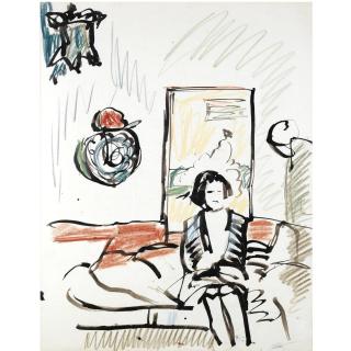 George Leslie Hunter - Girl On A Sofa