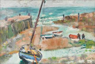George Leslie Hunter - Lower Largo Harbour Painted circa 1922-1923