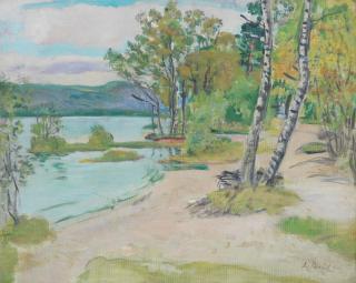 George Leslie Hunter - Silver Birches by Loch Lomond