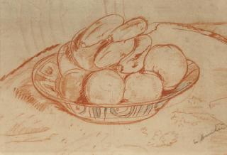 George Leslie Hunter - Still life with apples and bananas