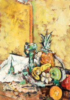 George Leslie Hunter - Still life with Candlestick, circa 1928-9