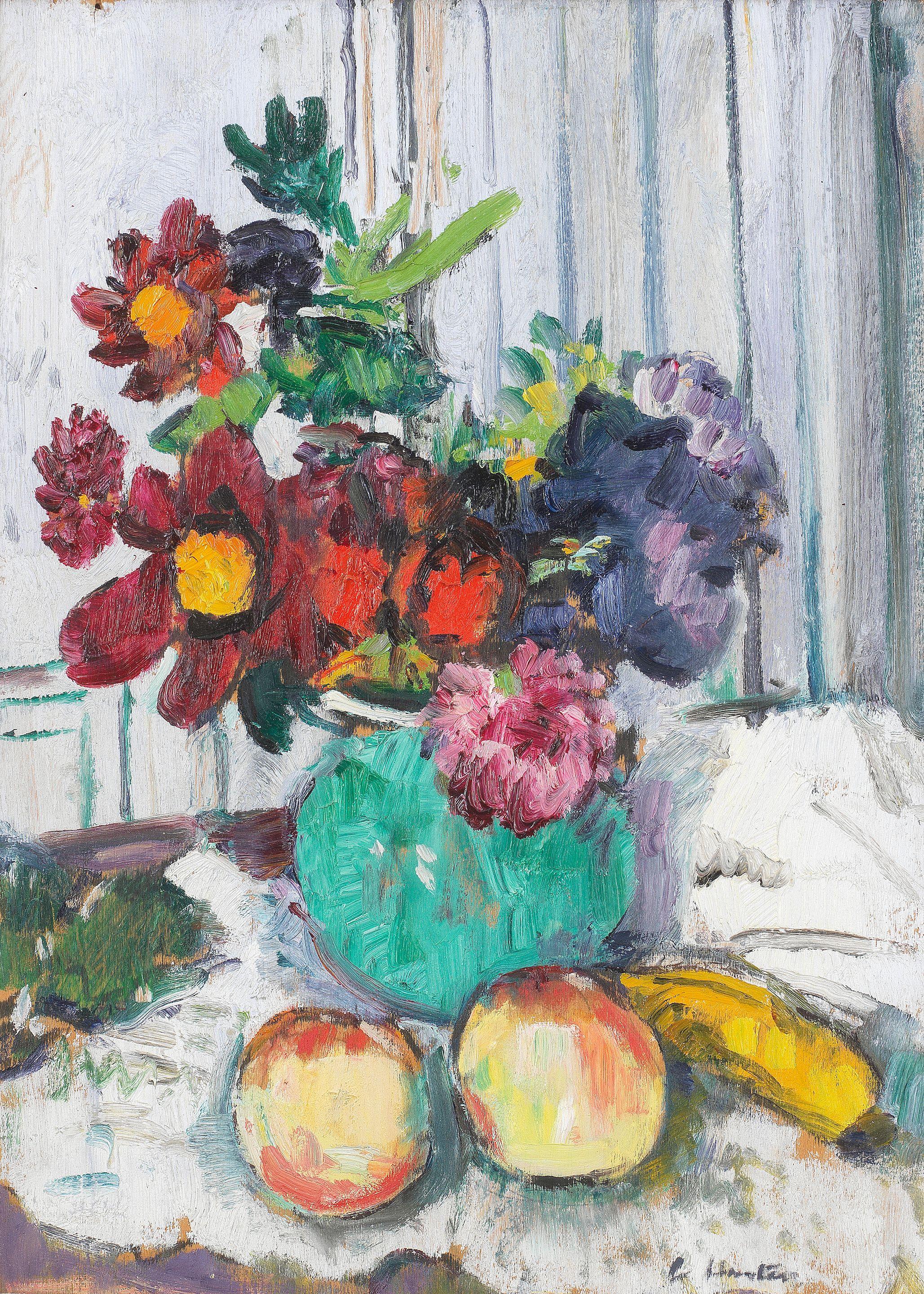 George Leslie Hunter - Still Life with Dahlias Painted circa 1925