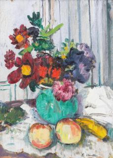 George Leslie Hunter - Still Life with Dahlias Painted circa 1925