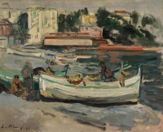 George Leslie Hunter - The Beach, Juan-Les-Pins