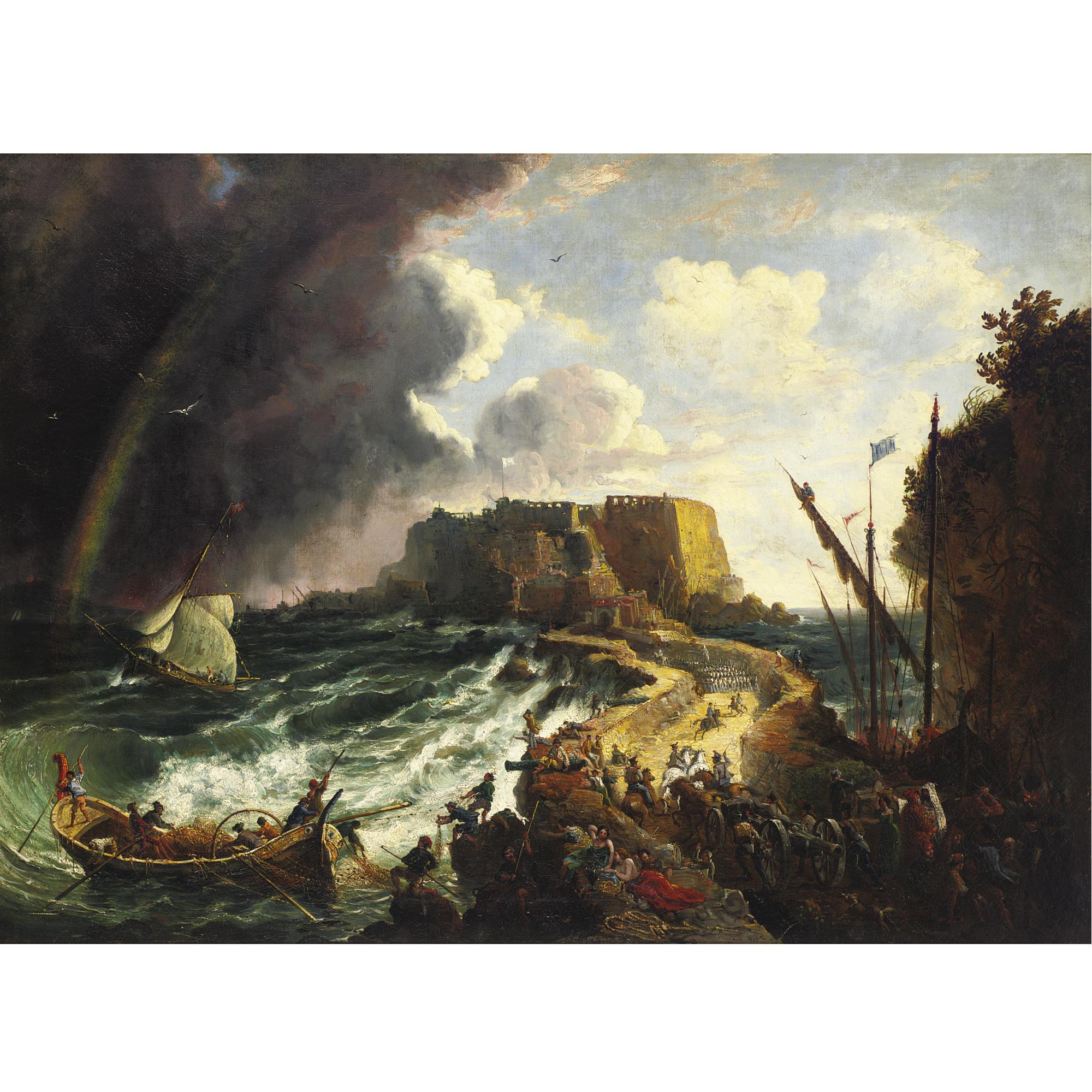 George Loring Brown - Castello Dell\'Ovo, Bay Of Naples