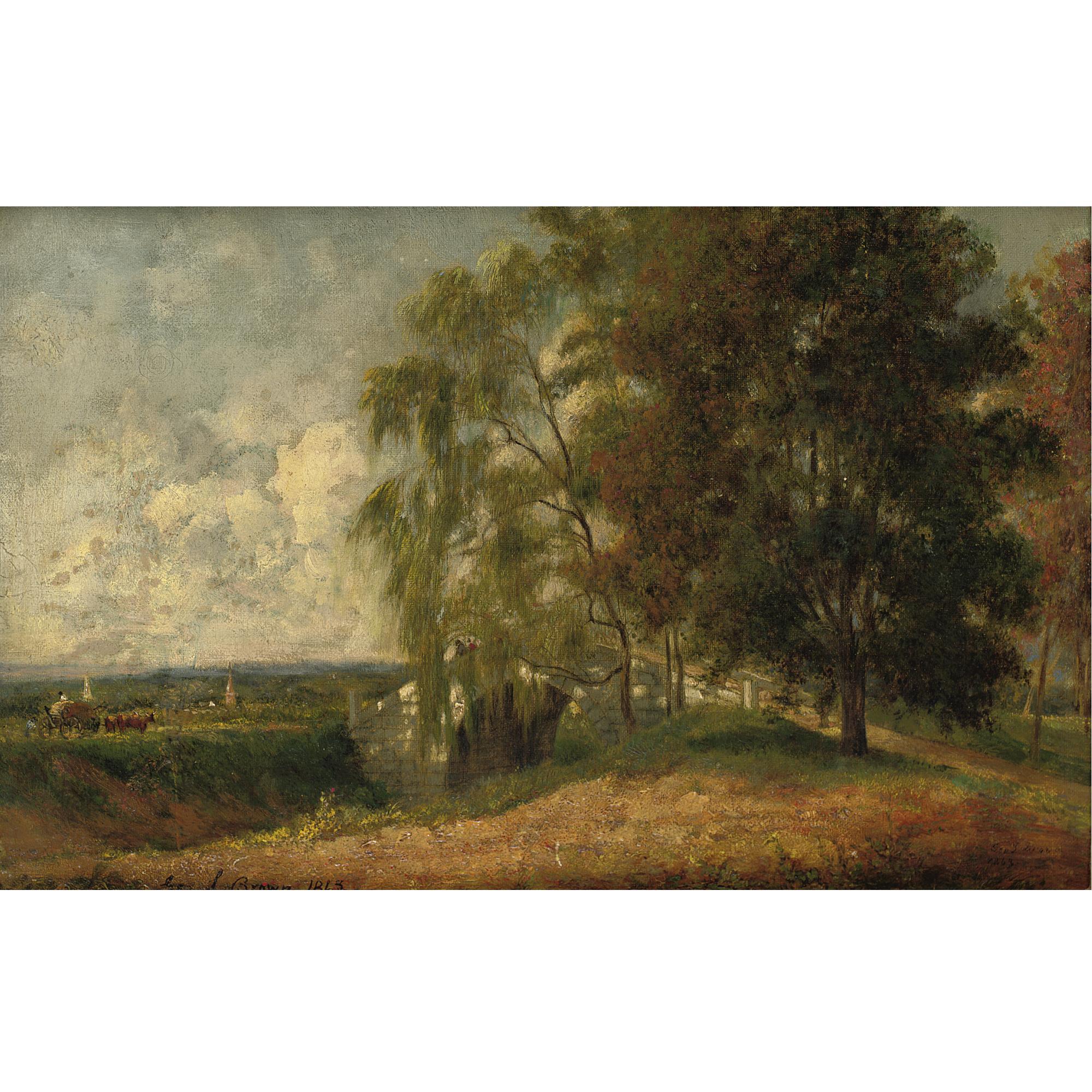 George Loring Brown - Old Bridge Over The Old Lowell Canal At Medford, Massachusetts