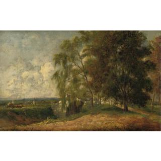 George Loring Brown - Old Bridge Over The Old Lowell Canal At Medford, Massachusetts