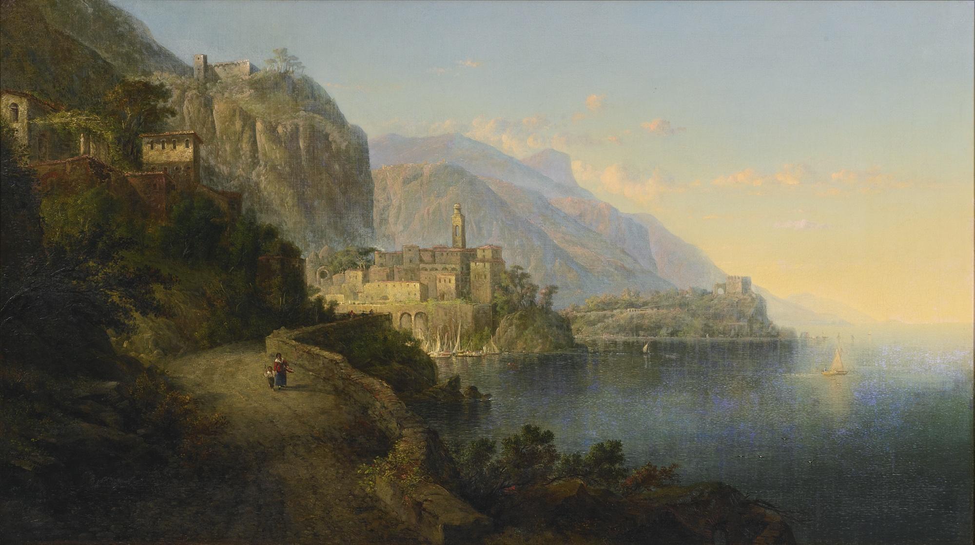 George Loring Brown - View Of Atrani, Gulf Of Salerno