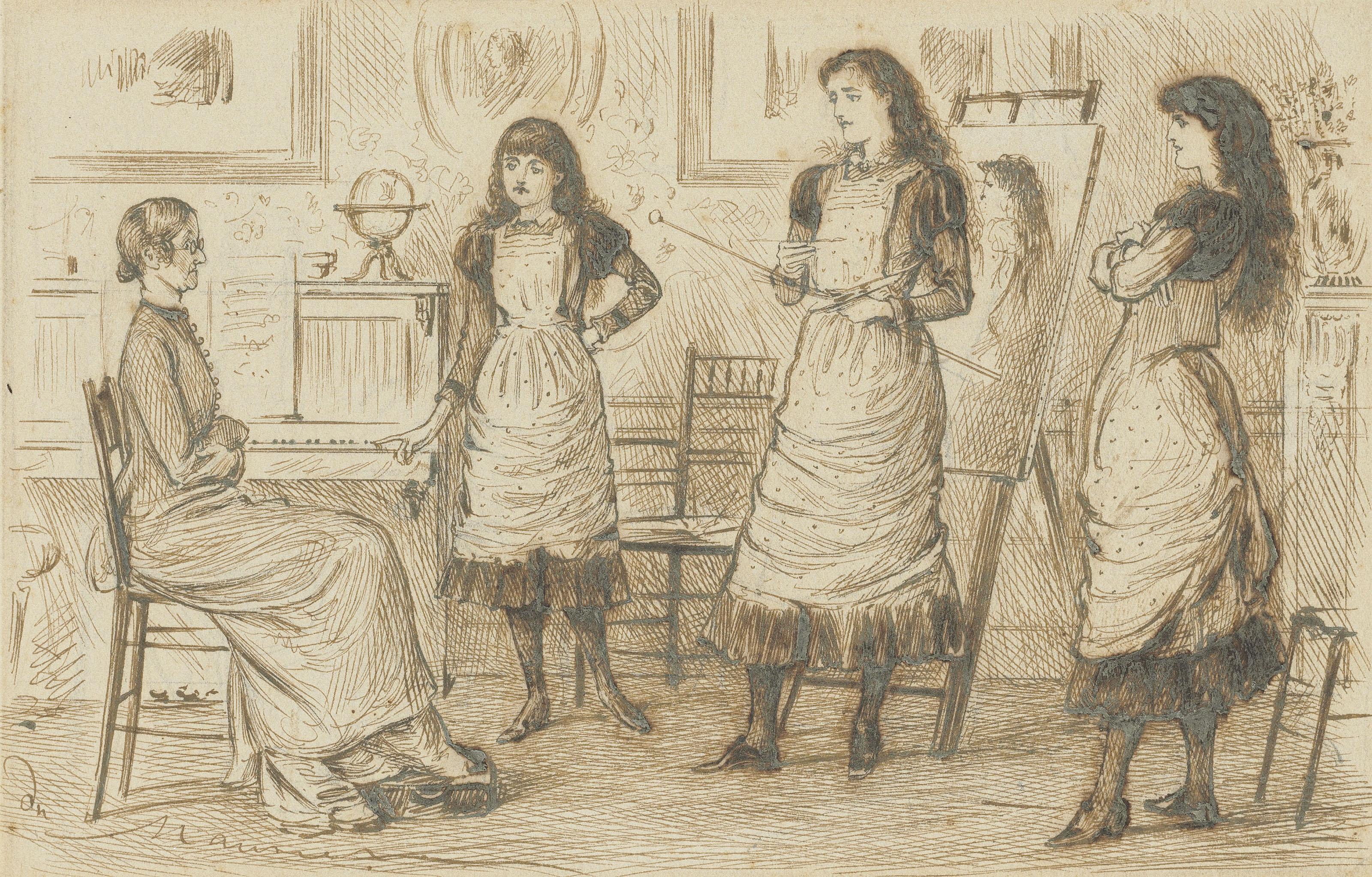 George Louis Busson Palmella Du Maurier, R.W.S. - Removal Of Ancient Landmarks