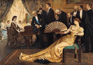 George Louis Palmella Busson Du Maurier, R.W.S. - \'Two Thrones\'