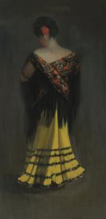 George Luks - The Spanish Shawl: Portrait Of Jeanne Frankenberg