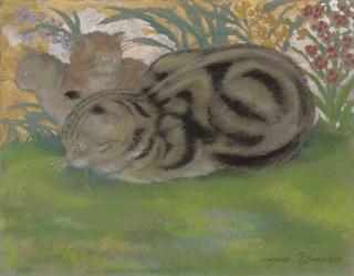 George Manzana-Pissarro - Trois chats