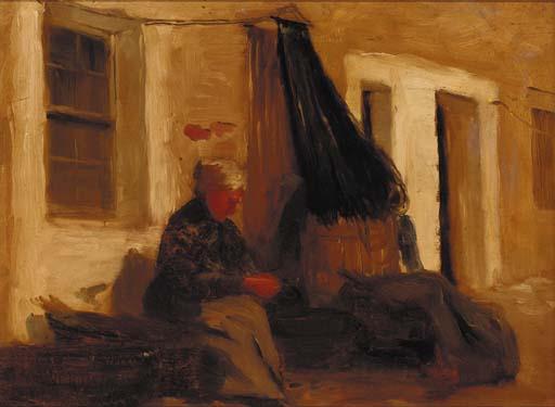 George Melvin Rennie - Mending the nets