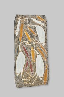 George Milpurrurru - Herons catching fish, 1993