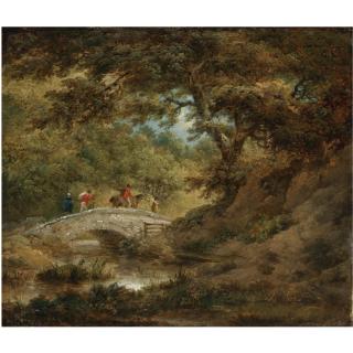 George Morland - A Woodland Scene