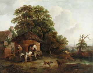 George Morland - Cottage in Surrey