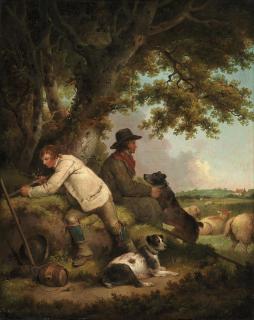 George Morland - Shepherds reposing