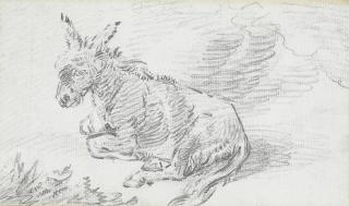 George Morland - Study of a donkey
