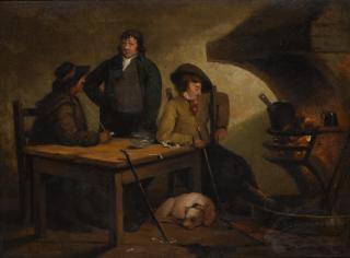 George Morland - Three Men In A Tavern Interior